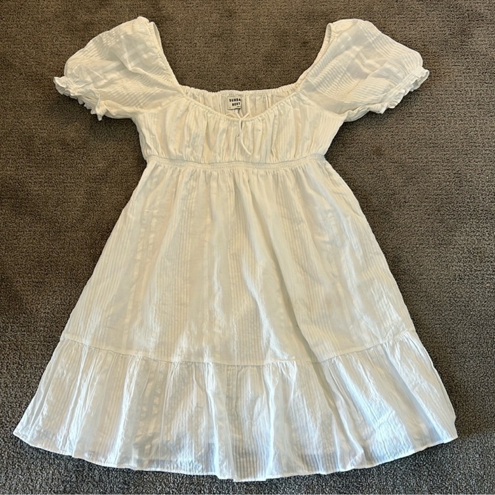 Sunday Best White Ruffled Tiered Sundress